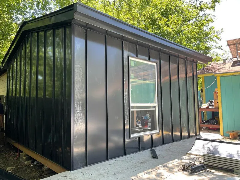 Black standing seam metal wall panels for Metal Roof Installation in Dodgeville